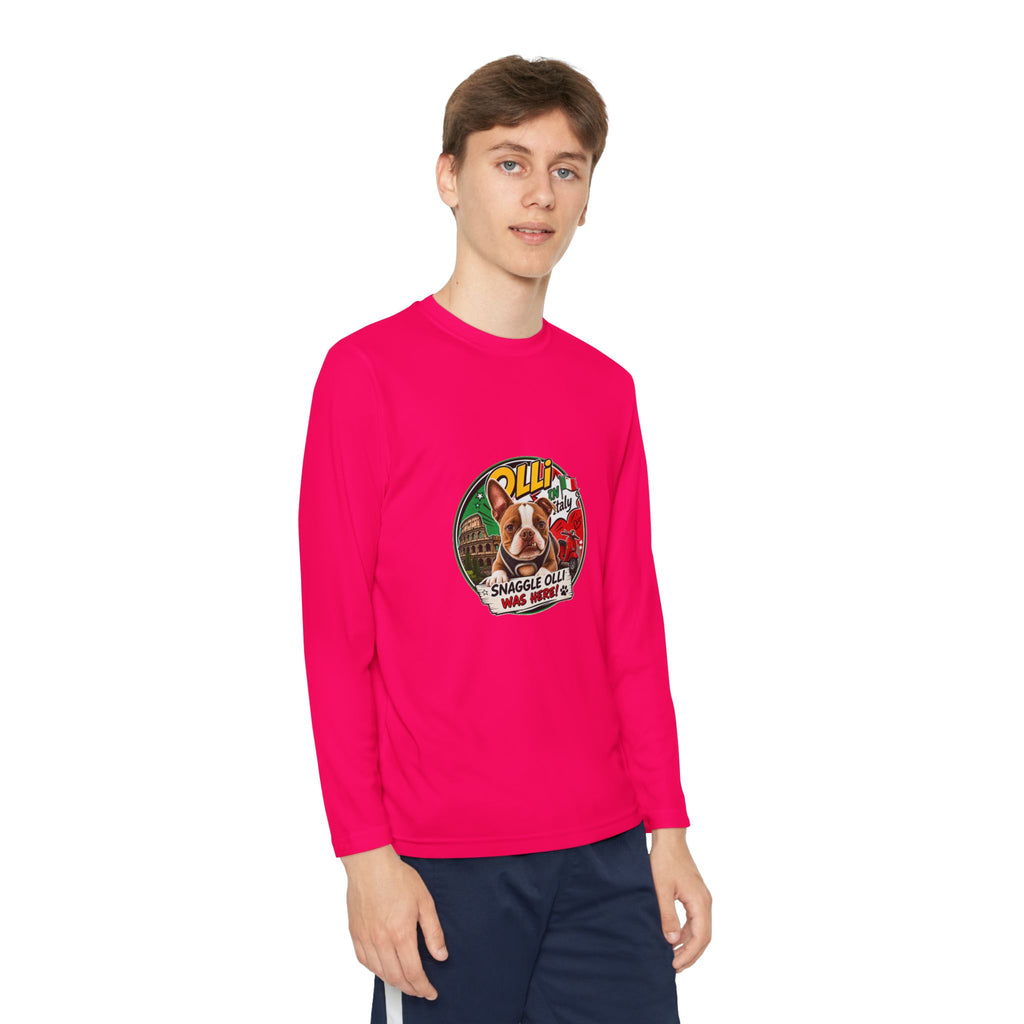 Youth Long Sleeve Tee — "Olli" Snaggle Graphic TEE