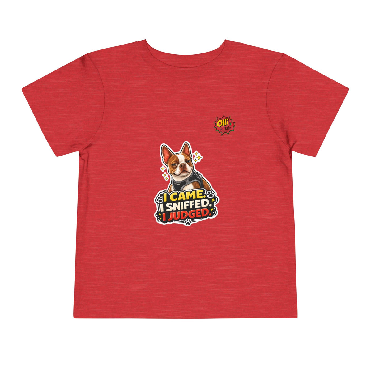 Toddler Boston Terrier Italy Graphic Tee – Soft Cotton