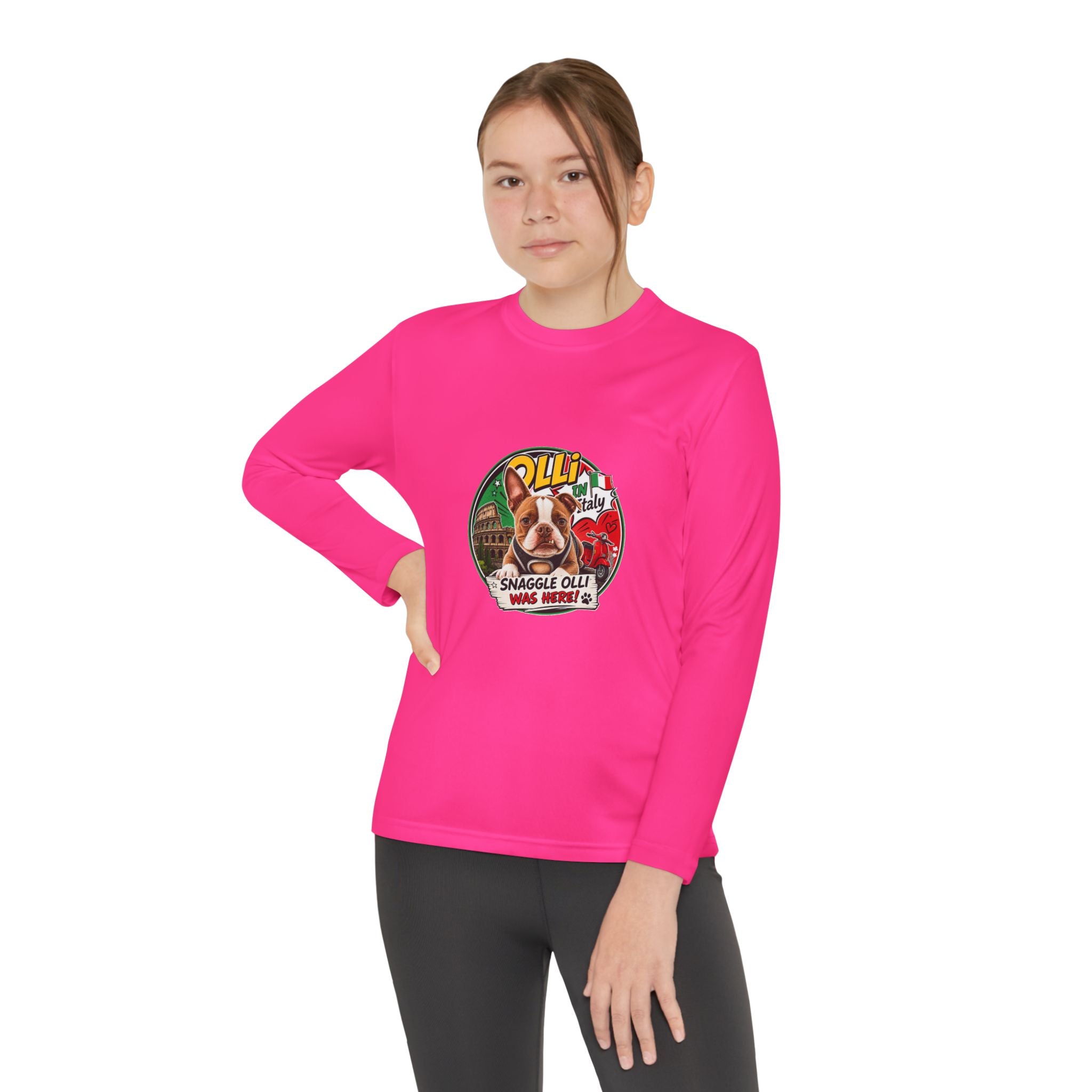 Youth Long Sleeve Tee — "Olli" Snaggle Graphic TEE