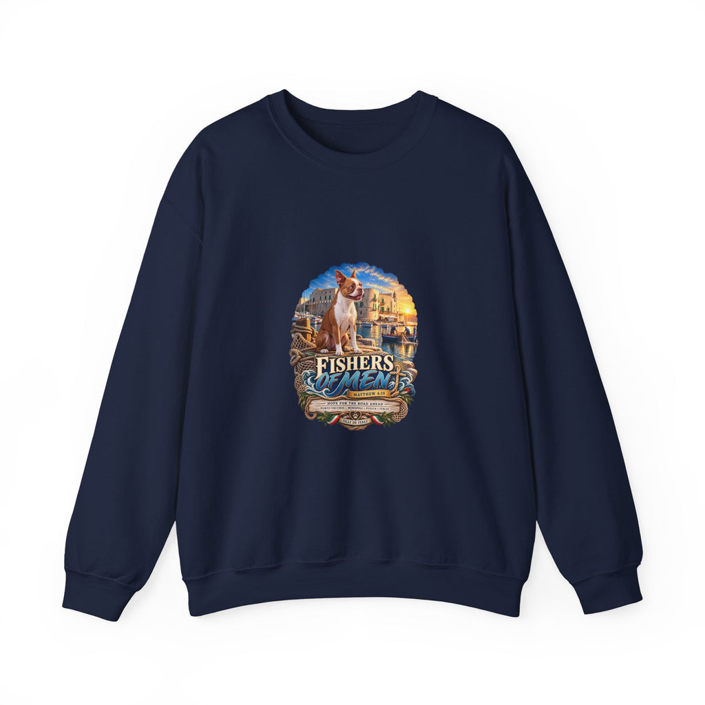 Fisherman Crewneck Sweatshirt – Vintage Coastal Fishing Graphic