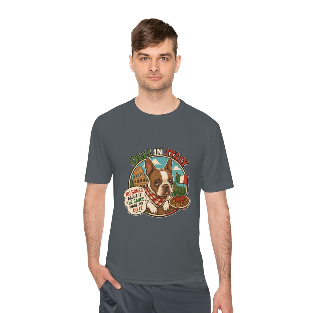 Olli In Italy Boston Terrier Tee | Italian Food Pizza Dog Design