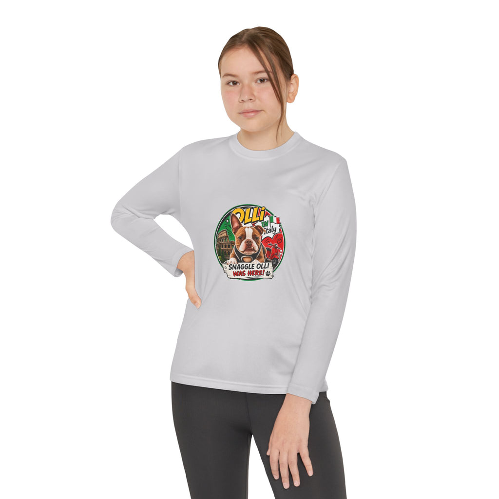 Youth Long Sleeve Tee — "Olli" Snaggle Graphic TEE