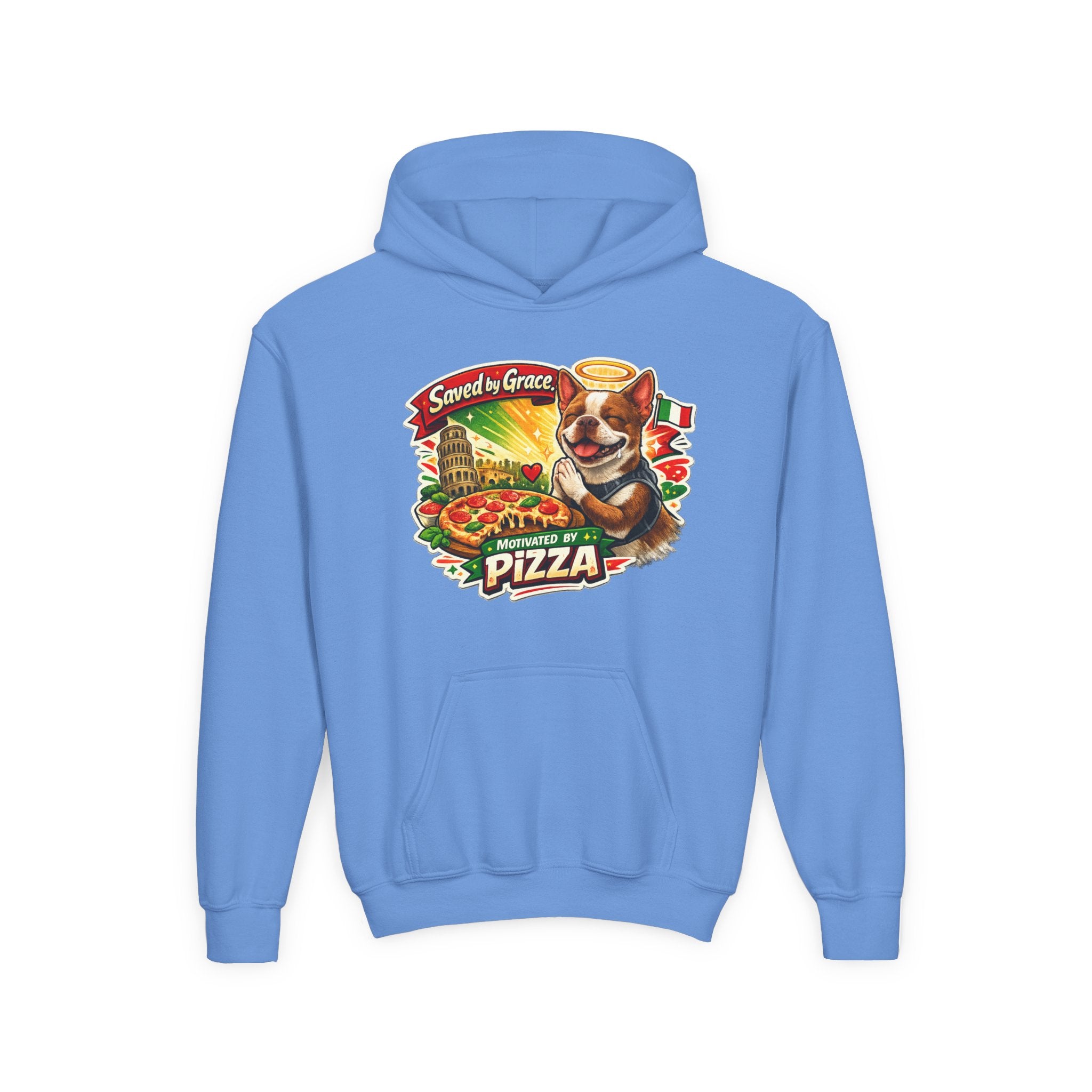 Olli the Boston Terrier Pizza Adventure Hoodie | My Nose Says This Way sweatshirt