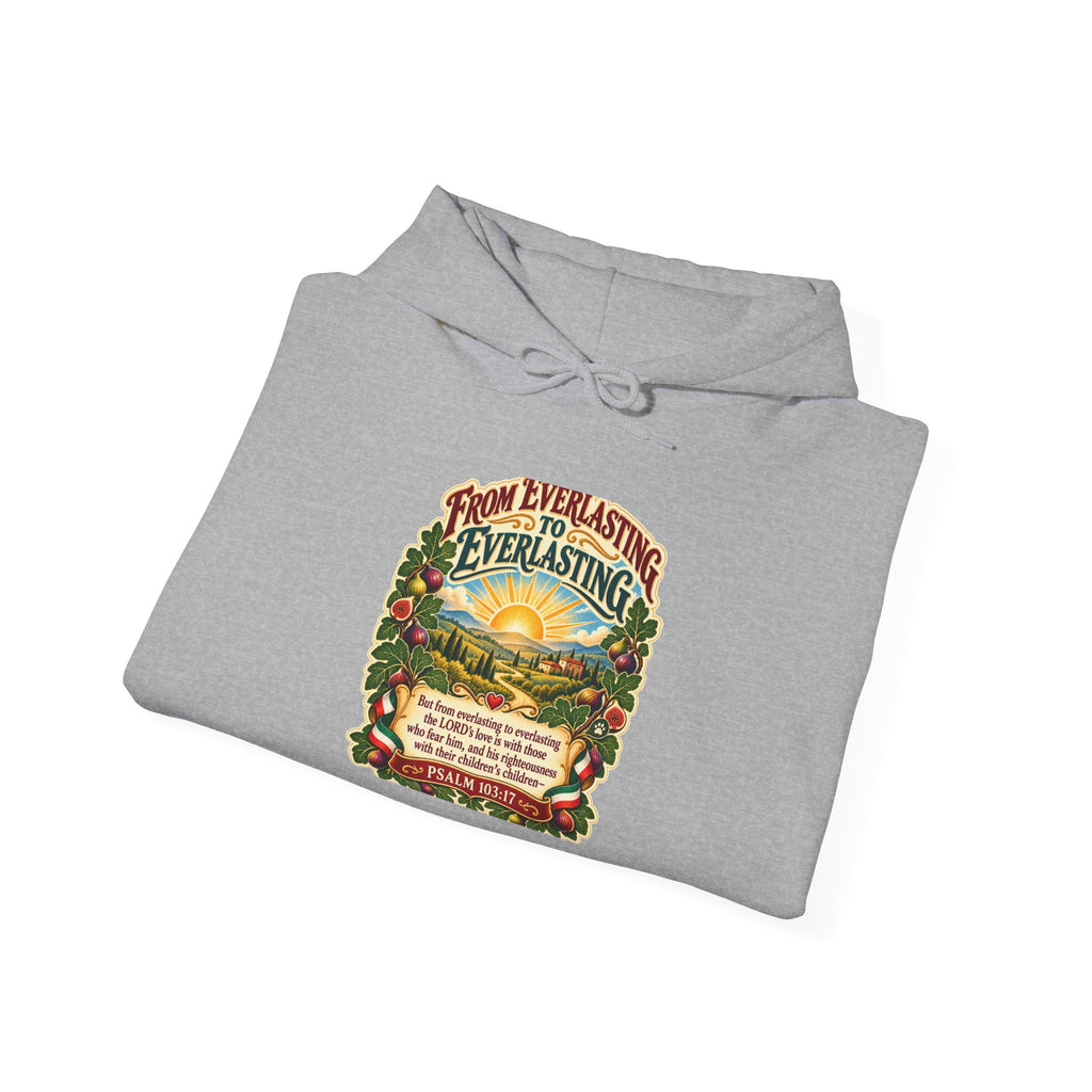 Hoodie - 'From Everlasting to Everlasting' Vintage Nature Graphic Hoodie