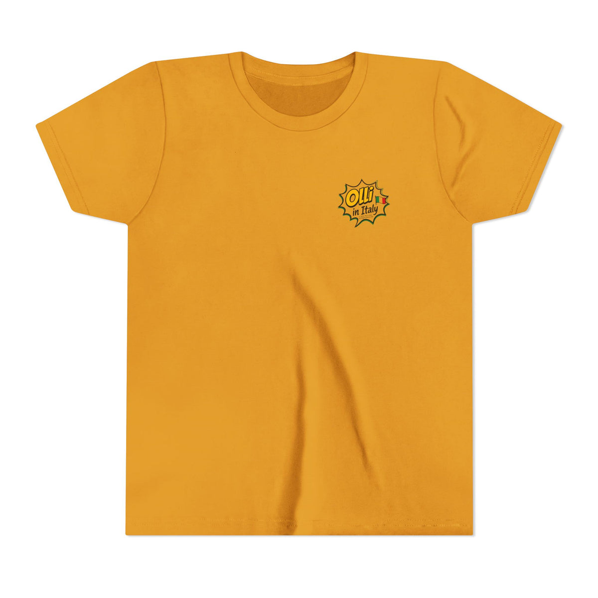Kids' Pizza Olli the Boston Terrier Tee — "Saved by Grace" Funny Italian Pizza Youth Shirt