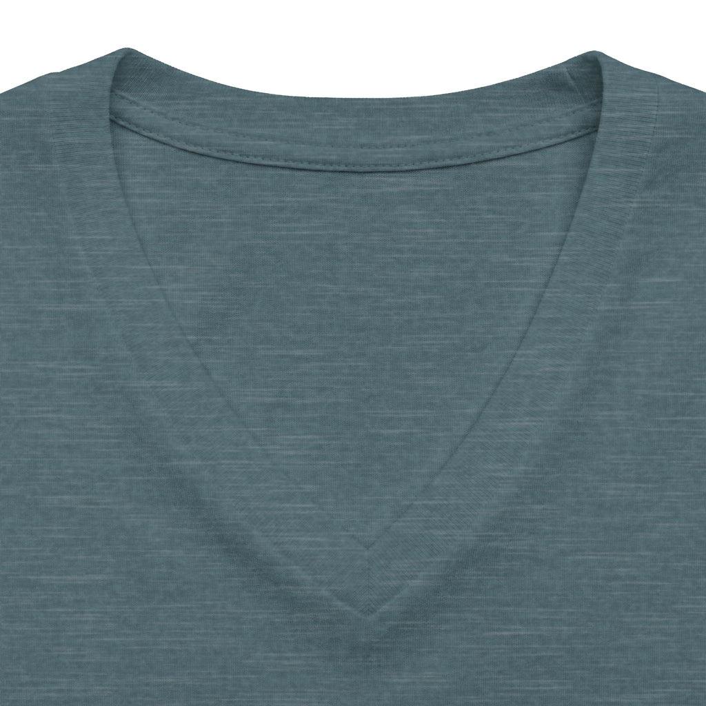 Women's V-Neck Tee — 'Gelato Family' Cute French Bulldog Design