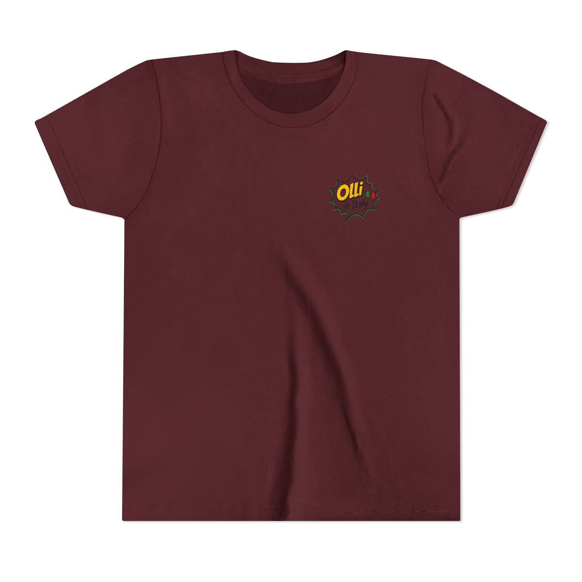 Kids' Pizza Olli the Boston Terrier Tee — "Saved by Grace" Funny Italian Pizza Youth Shirt