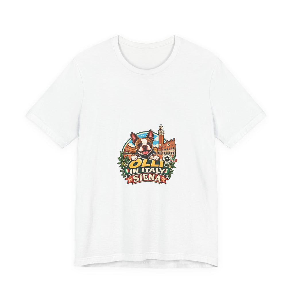 Olli in Italy Siena Boston Terrier Unisex T-Shirt | Italy Travel Tee