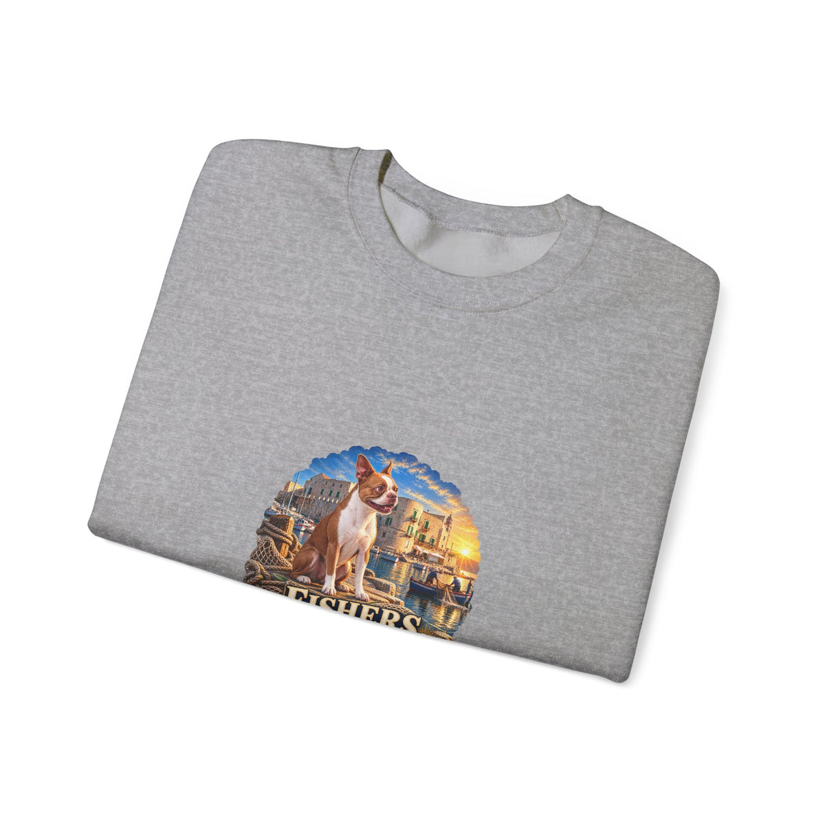 Fisherman Crewneck Sweatshirt – Vintage Coastal Fishing Graphic