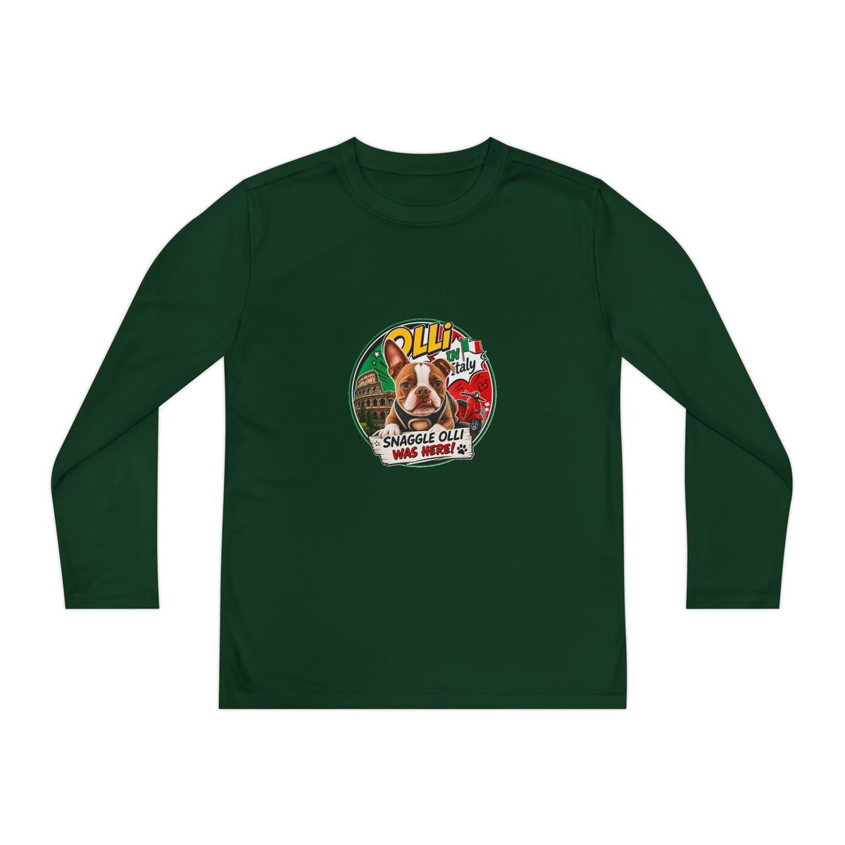 Youth Long Sleeve Tee — "Olli" Snaggle Graphic TEE