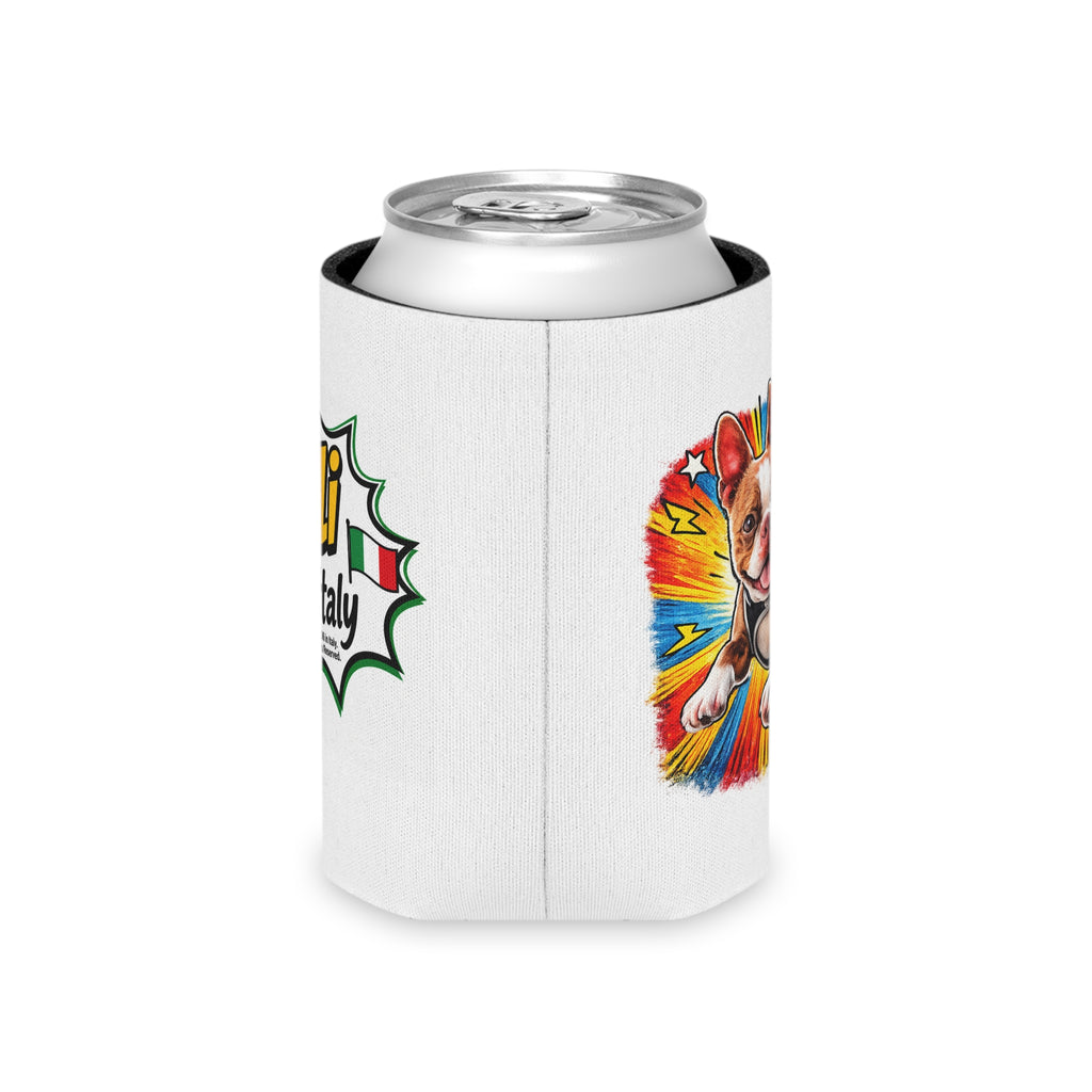 Boston Terrier Cartoon Can Cooler | Funny Dog Illustration, Comic Style