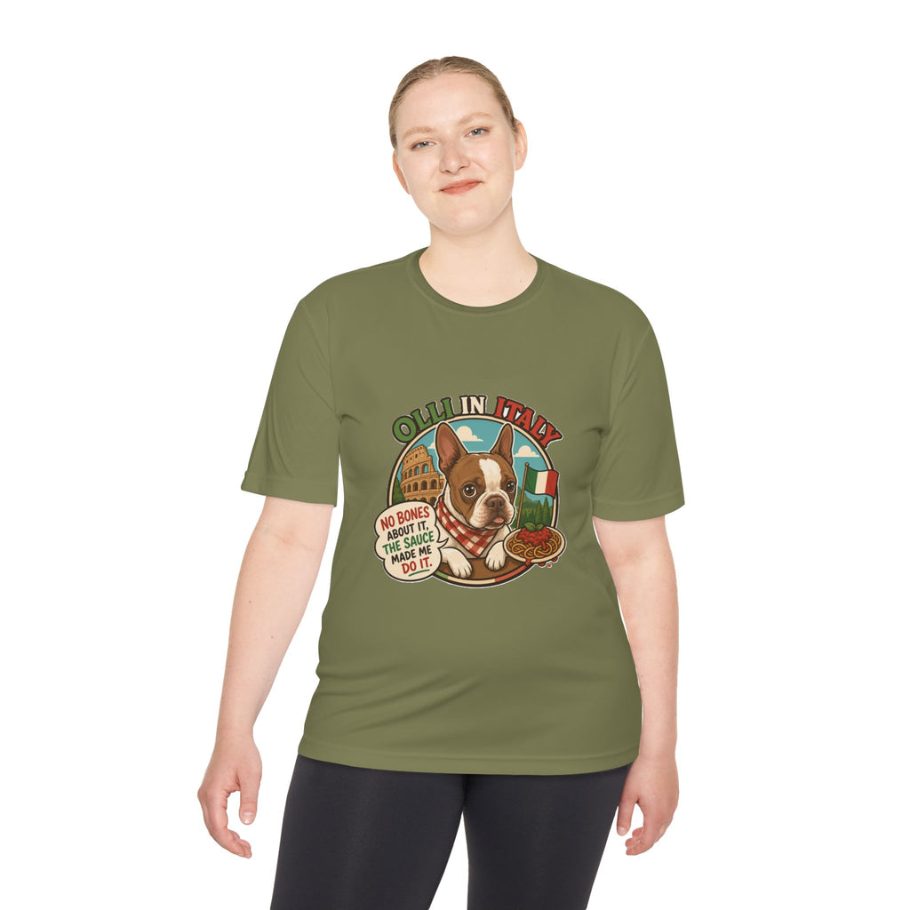 Olli In Italy Boston Terrier Tee | Italian Food Pizza Dog Design