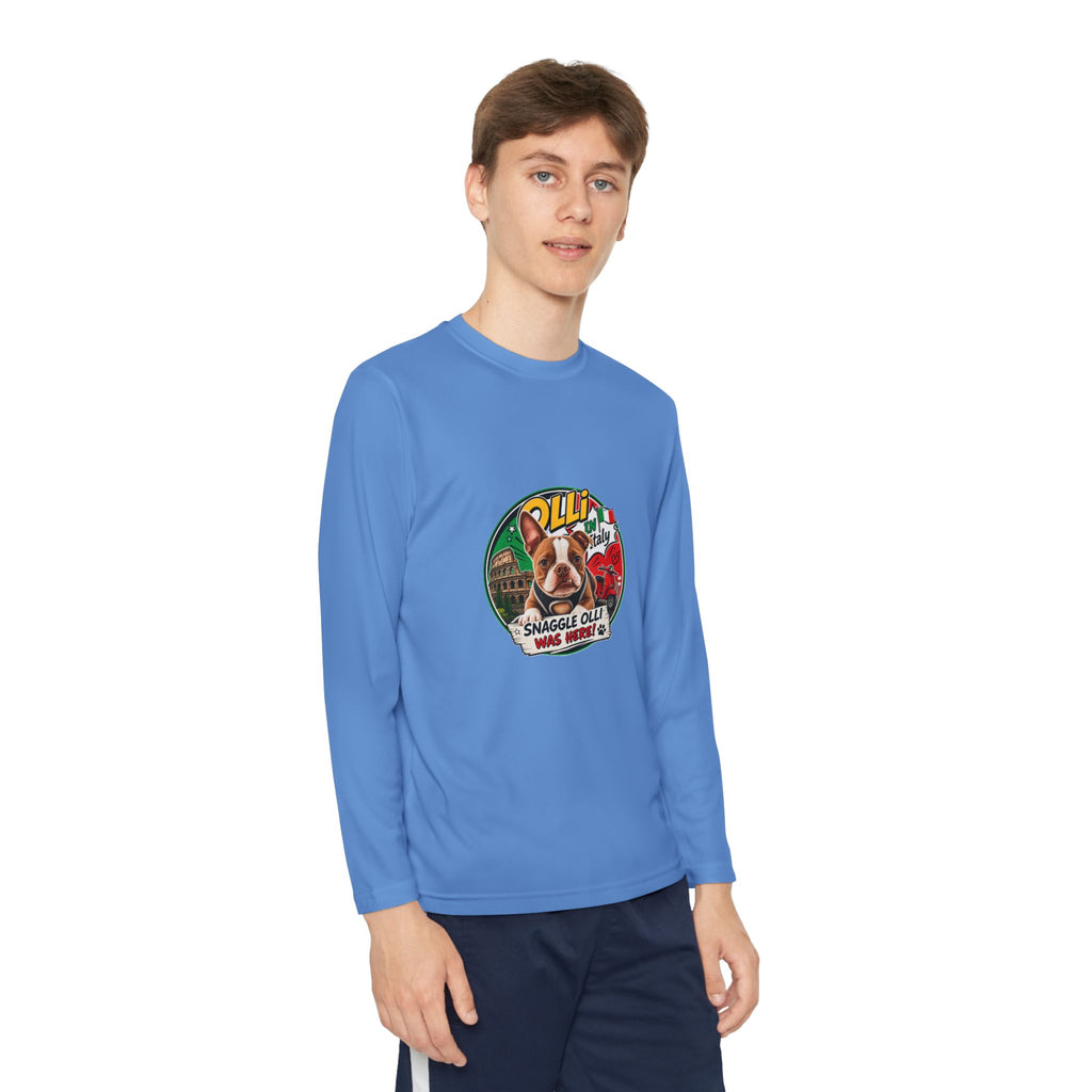 Youth Long Sleeve Tee — "Olli" Snaggle Graphic TEE