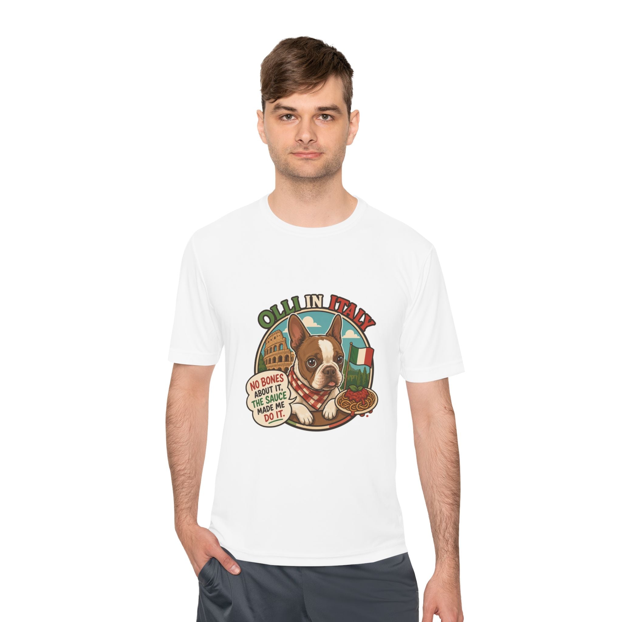 Olli In Italy Boston Terrier Tee | Italian Food Pizza Dog Design