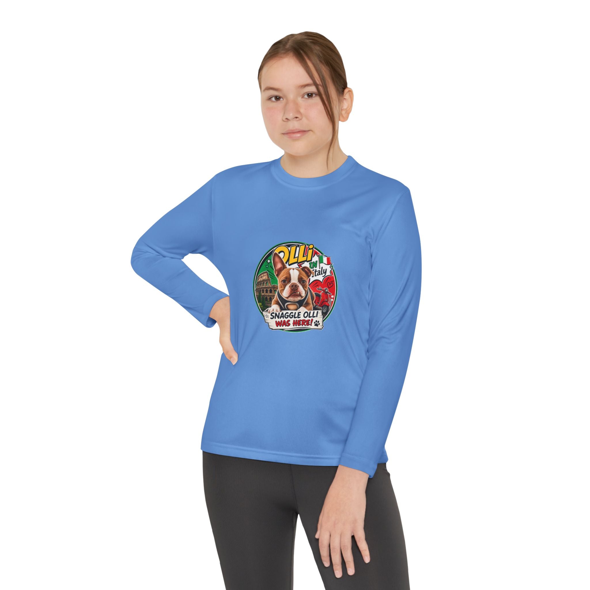 Youth Long Sleeve Tee — "Olli" Snaggle Graphic TEE