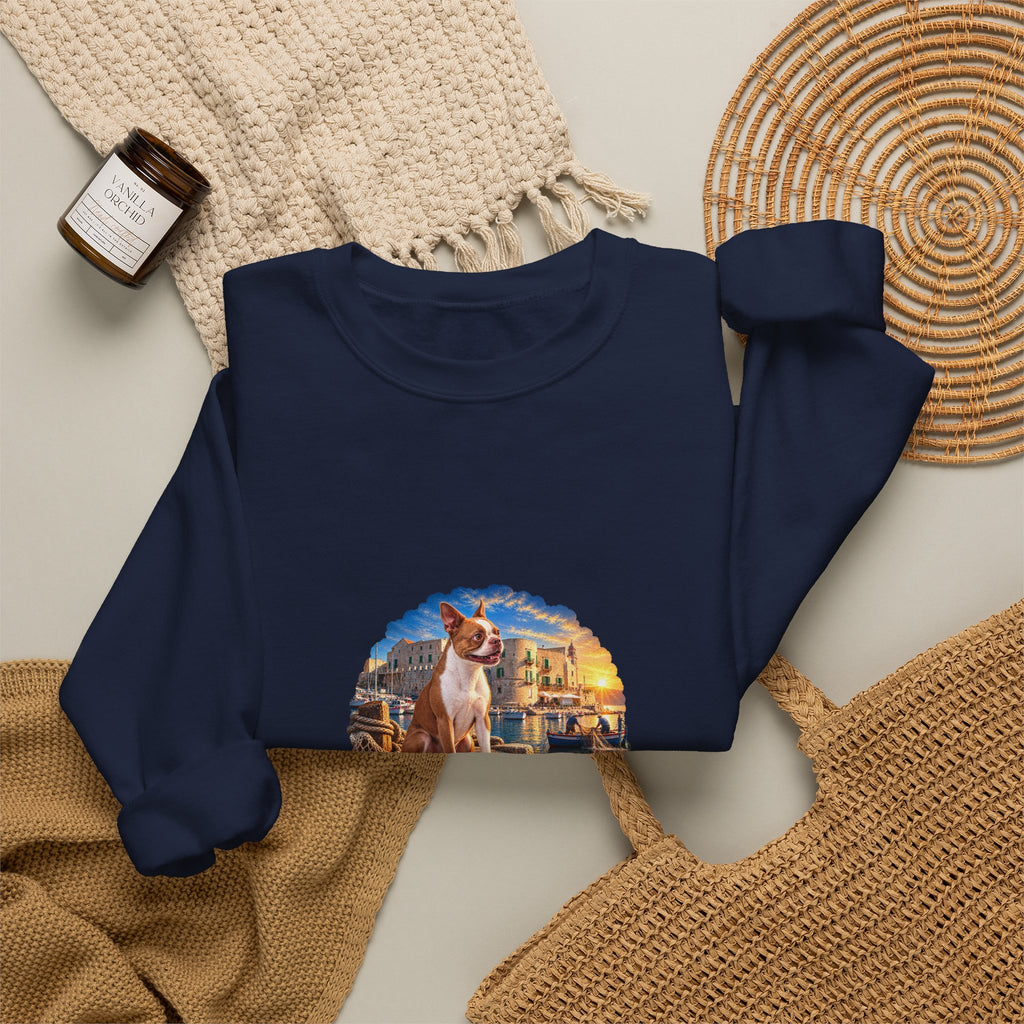 Fisherman Crewneck Sweatshirt – Vintage Coastal Fishing Graphic
