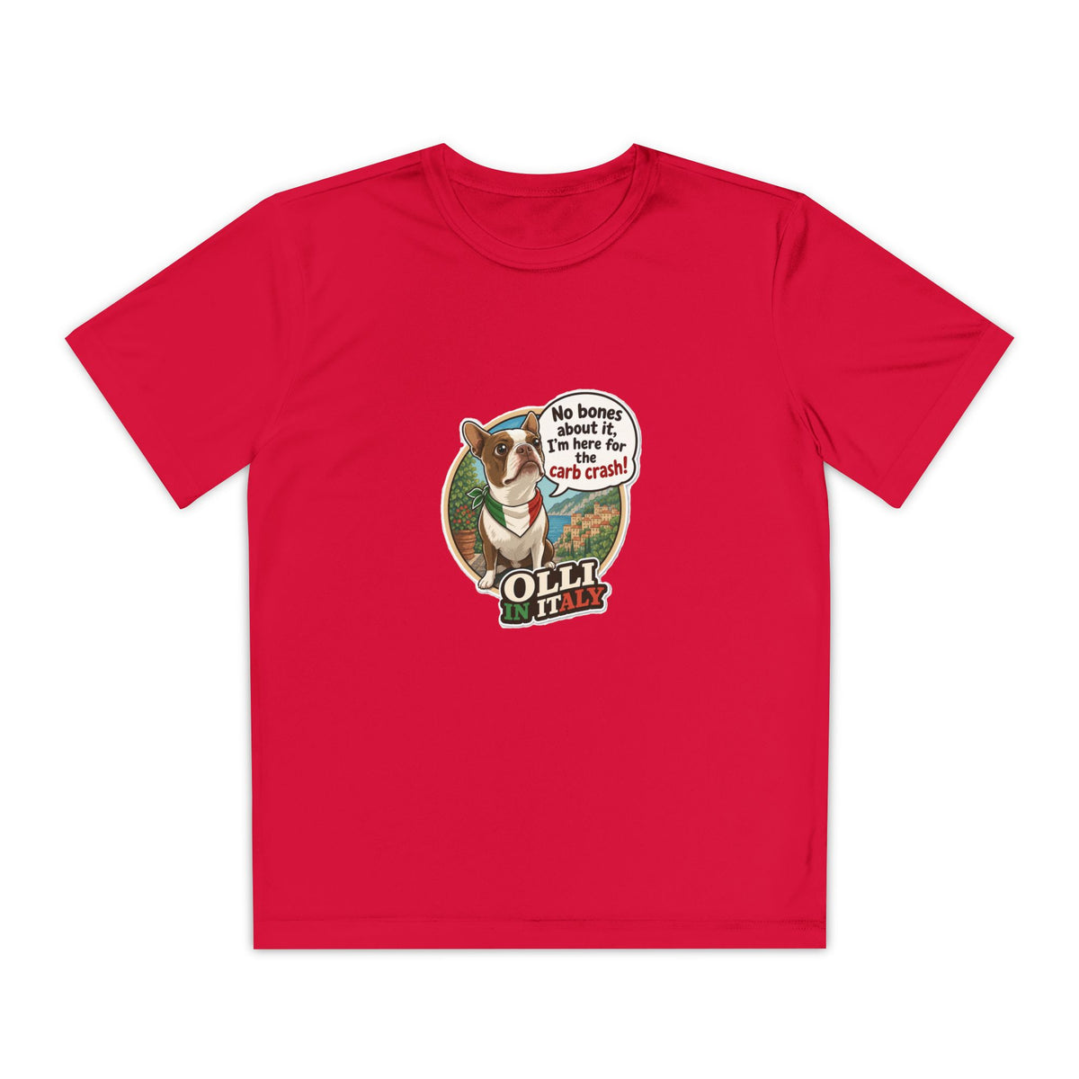 Youth Competitor Tee - 'Ollie the Corgi' Funny Kids Racing Shirt