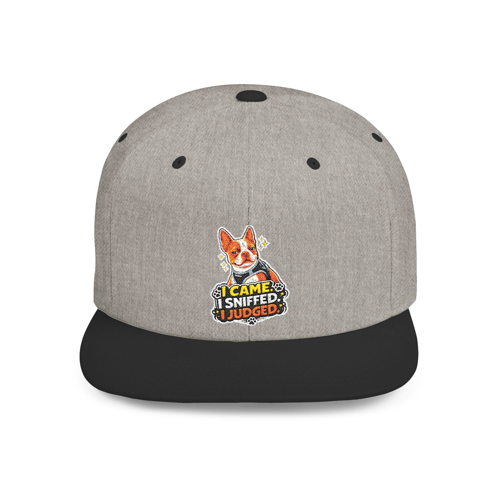 Olli In Italy Flat Bill Snapback | Cute Dog Face Hat