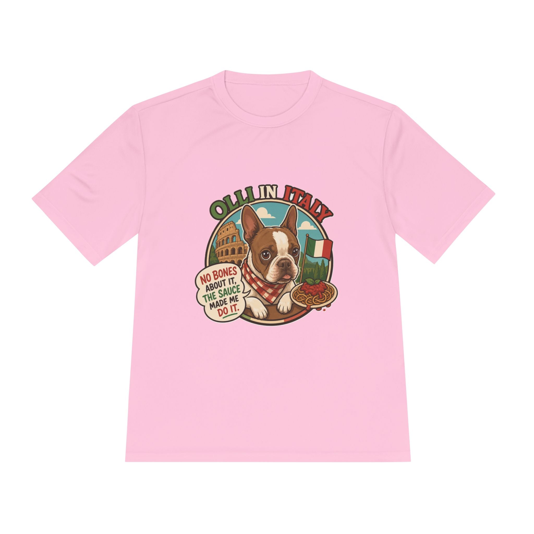 Olli In Italy Boston Terrier Tee | Italian Food Pizza Dog Design