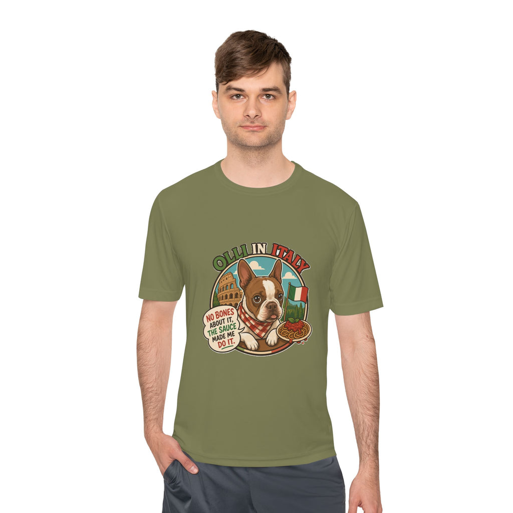 Olli In Italy Boston Terrier Tee | Italian Food Pizza Dog Design