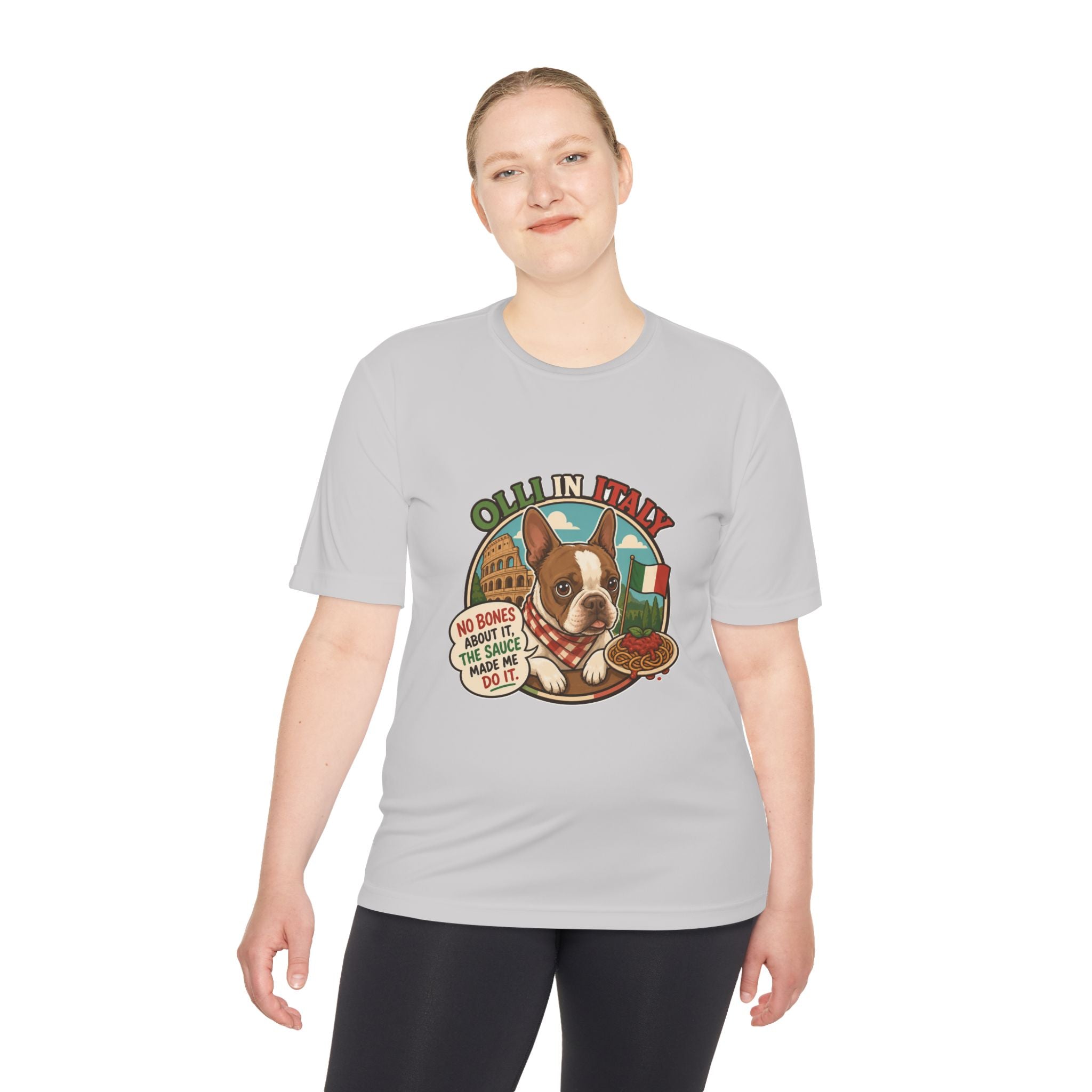 Olli In Italy Boston Terrier Tee | Italian Food Pizza Dog Design