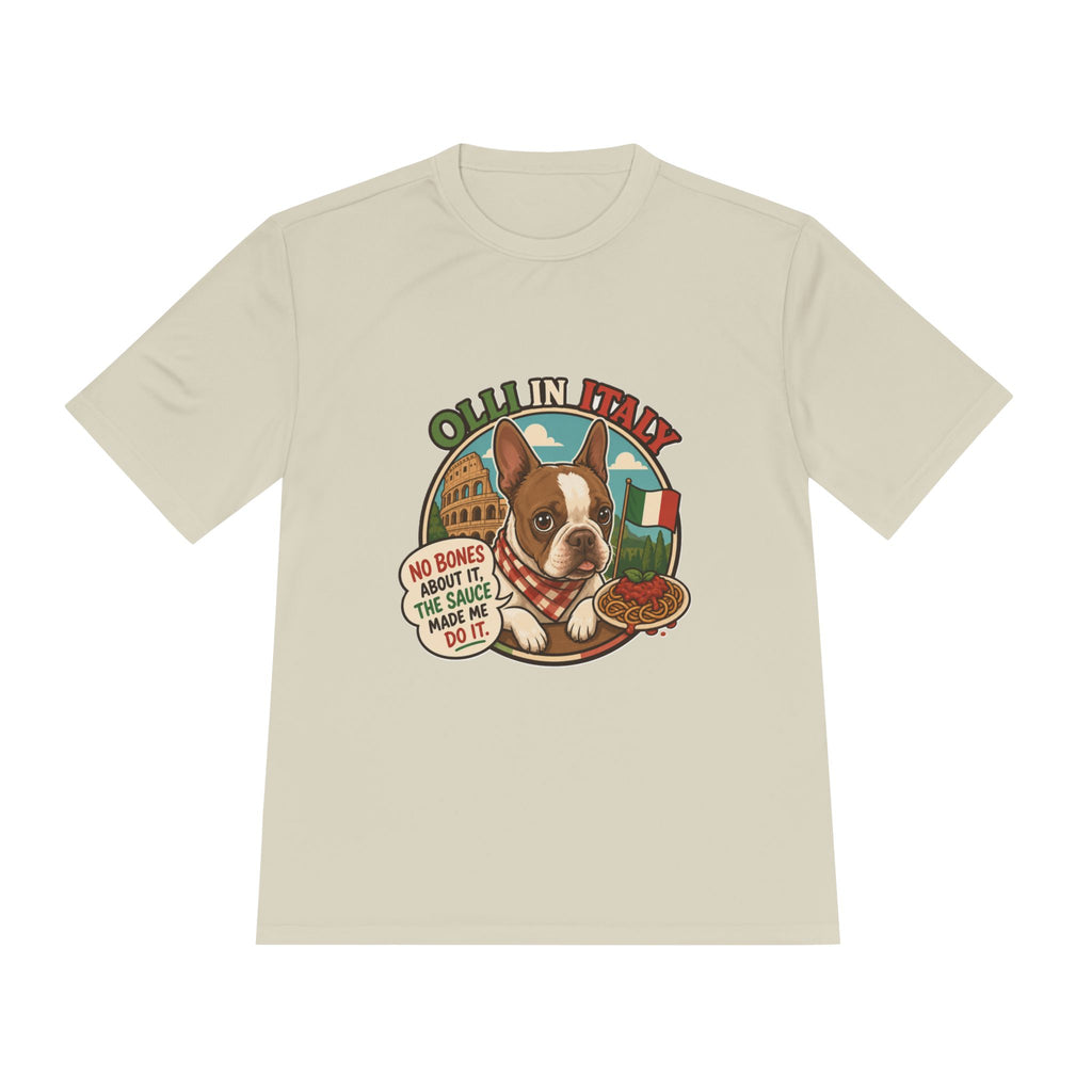 Olli In Italy Boston Terrier Tee | Italian Food Pizza Dog Design
