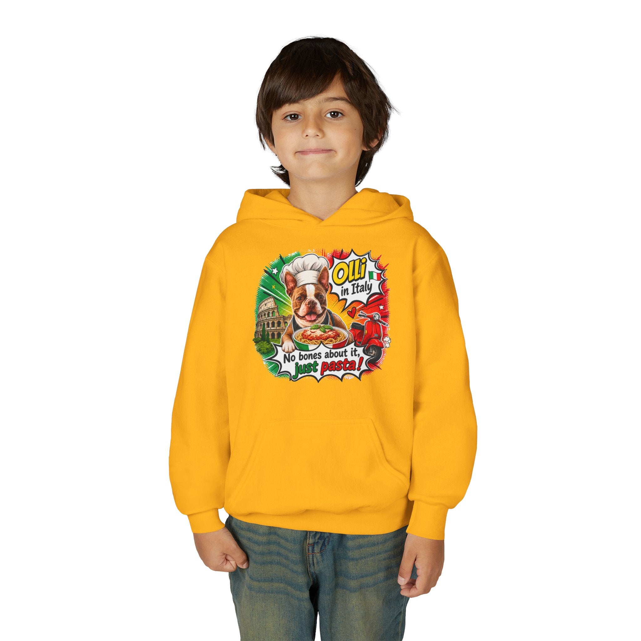 Italian Chef Dog No Bones About It Hoodie | Youth Hoodie