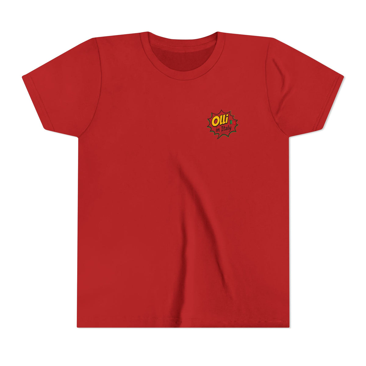 Kids' Pizza Olli the Boston Terrier Tee — "Saved by Grace" Funny Italian Pizza Youth Shirt