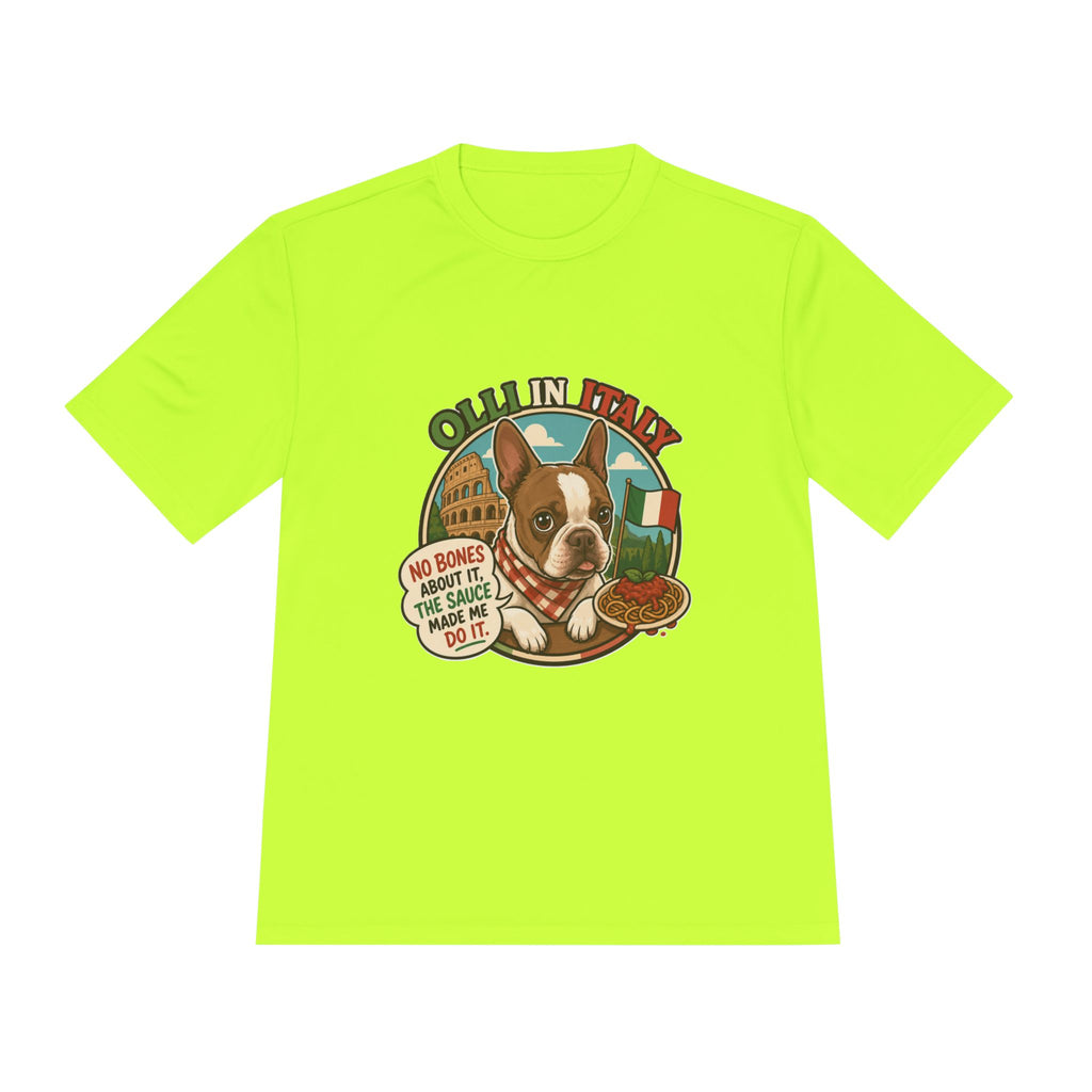 Olli In Italy Boston Terrier Tee | Italian Food Pizza Dog Design