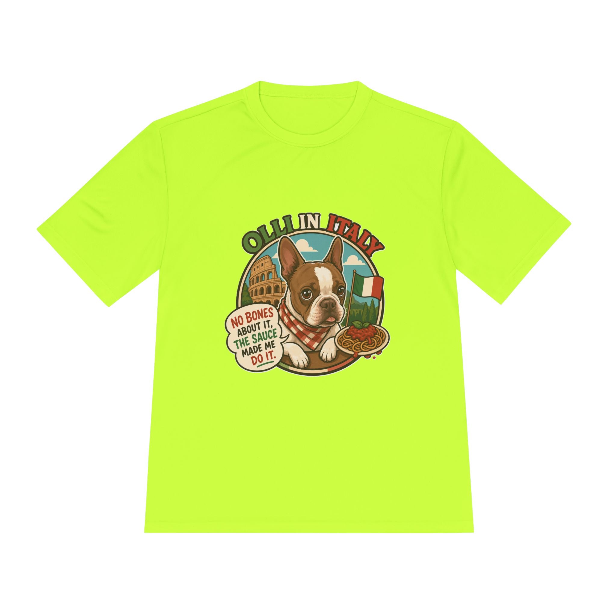 Olli In Italy Boston Terrier Tee | Italian Food Pizza Dog Design
