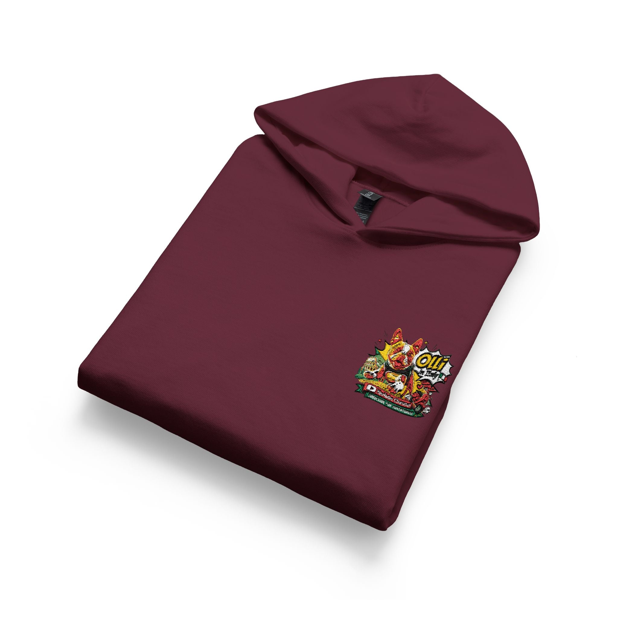 Olli the Boston Terrier Kids Hoodie with Colorful Confetti Pocket Print