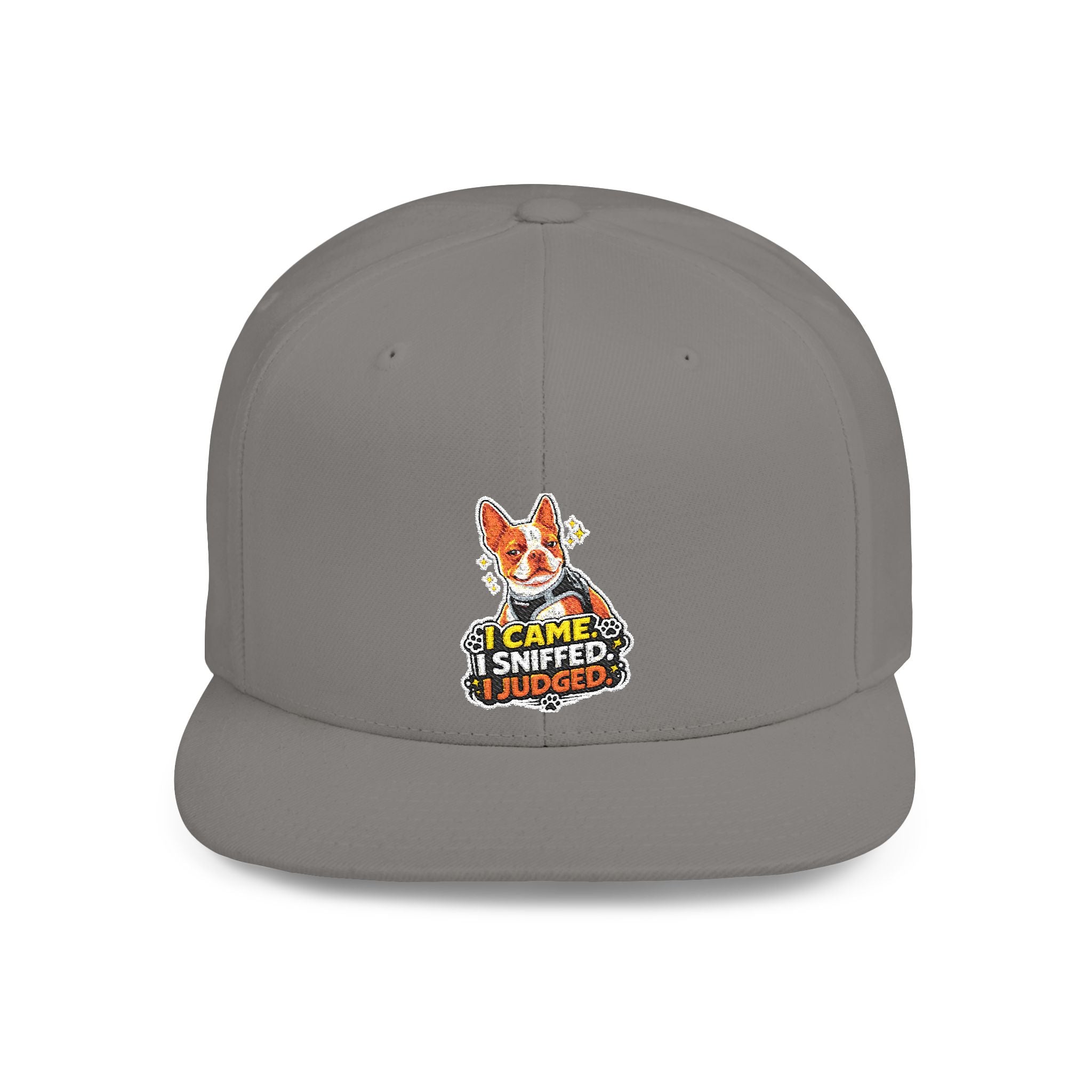Olli In Italy Flat Bill Snapback | Cute Dog Face Hat