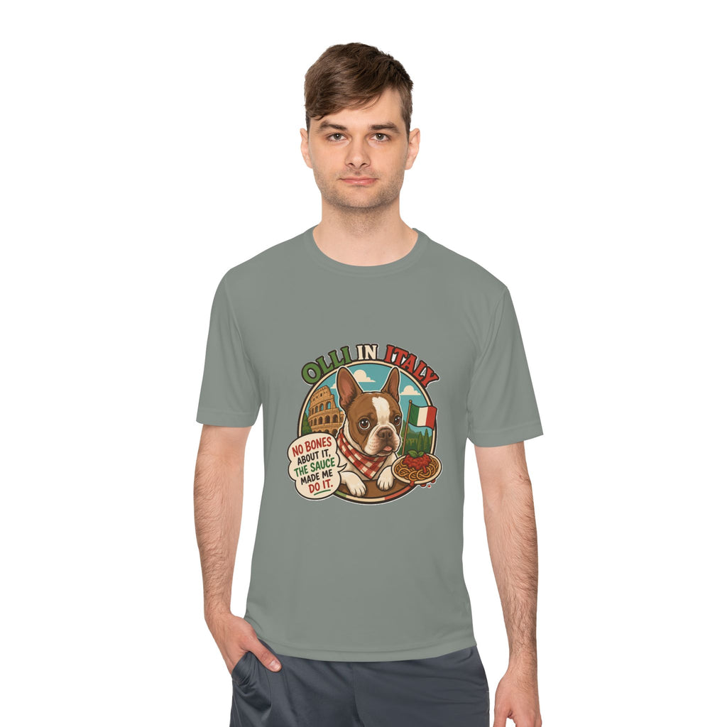 Olli In Italy Boston Terrier Tee | Italian Food Pizza Dog Design