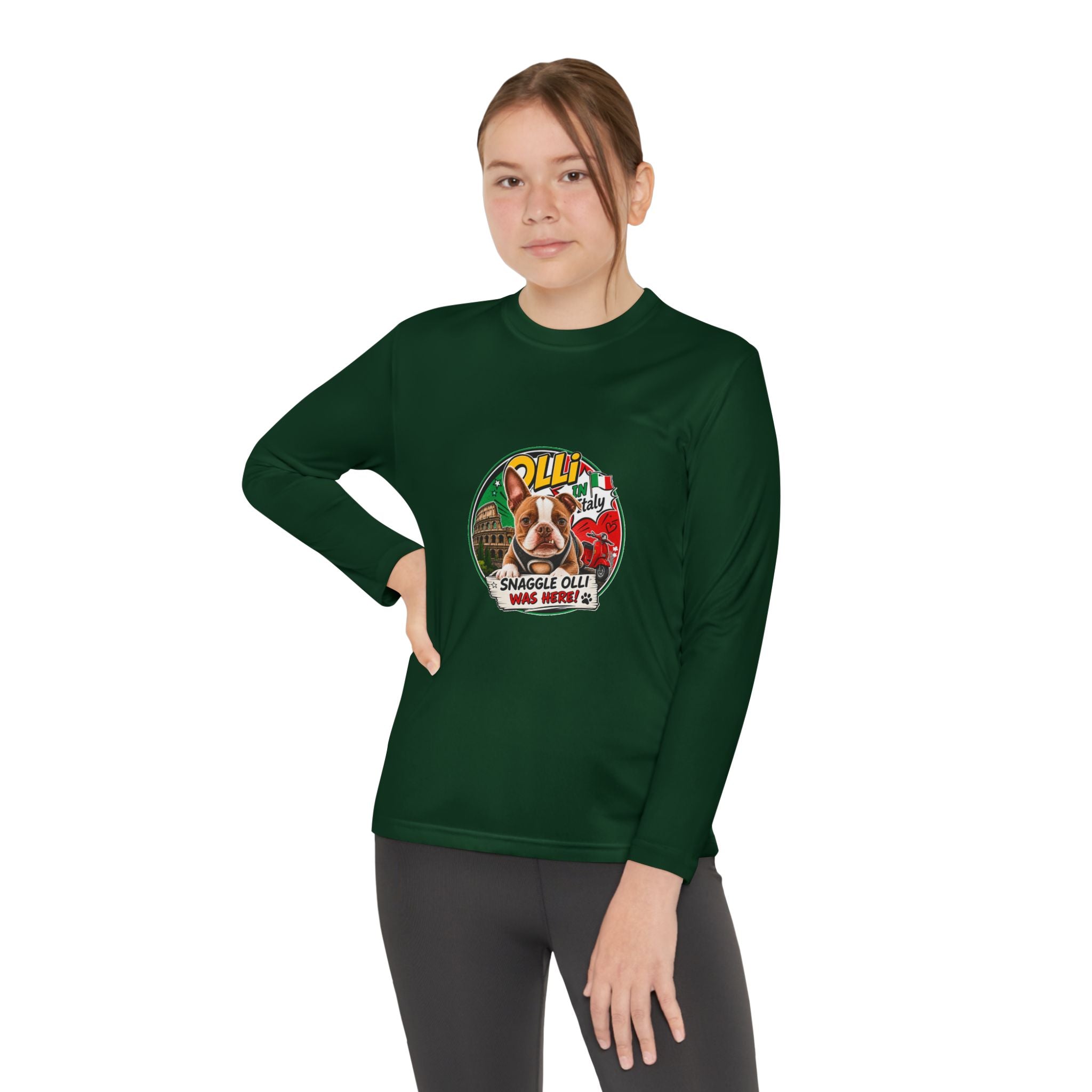 Youth Long Sleeve Tee — "Olli" Snaggle Graphic TEE