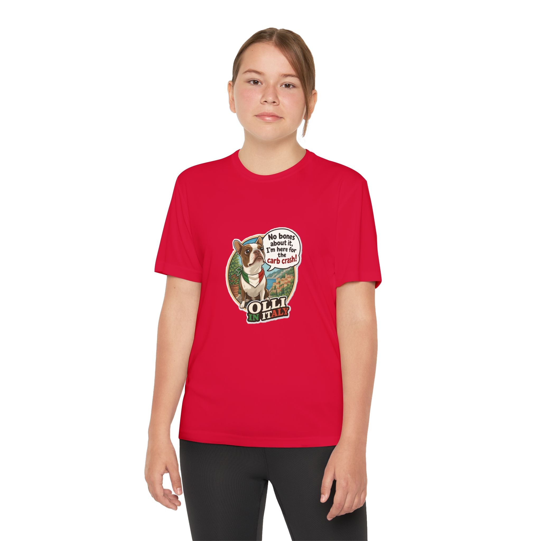 Youth Competitor Tee - 'Ollie the Corgi' Funny Kids Racing Shirt