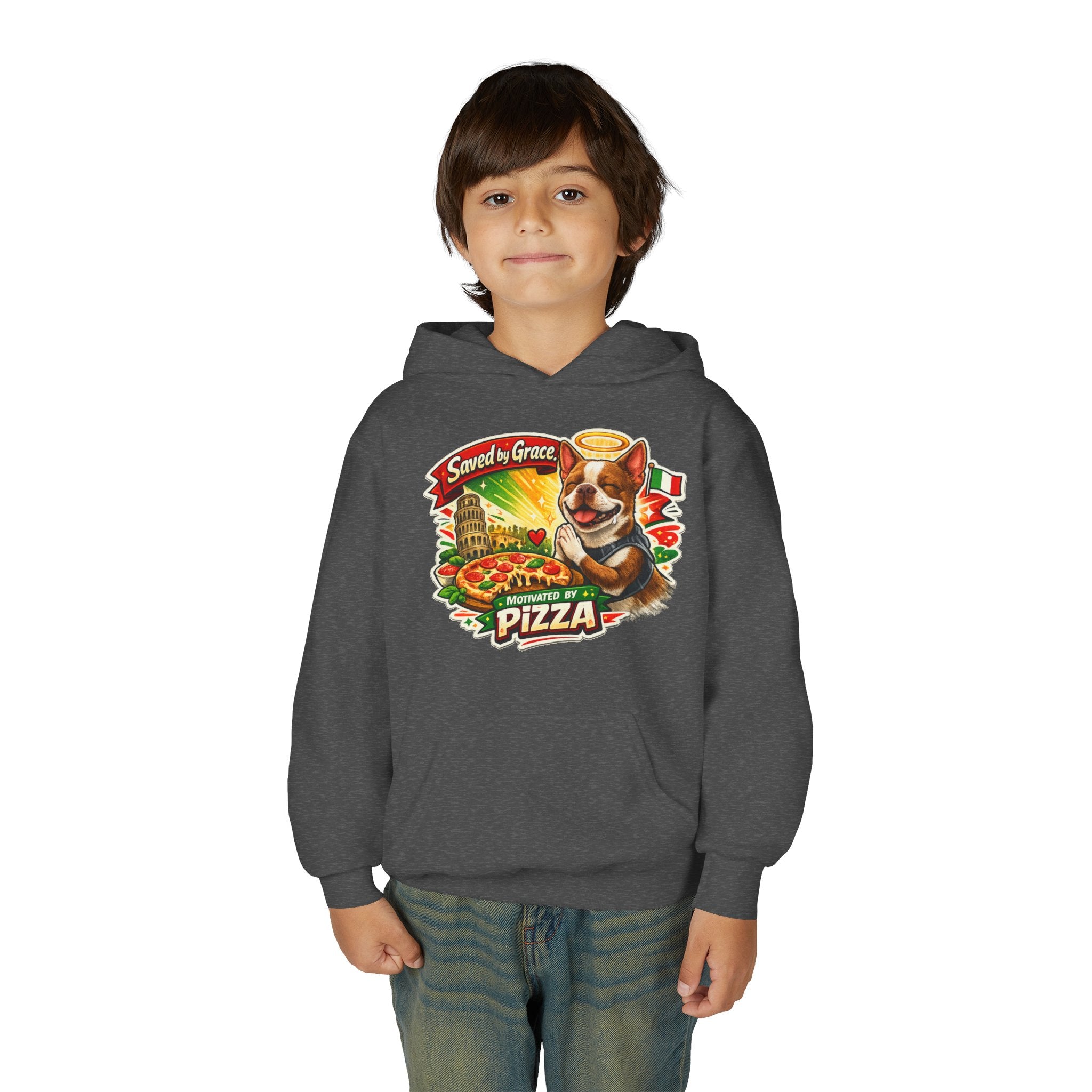 Olli the Boston Terrier Pizza Adventure Hoodie | My Nose Says This Way sweatshirt