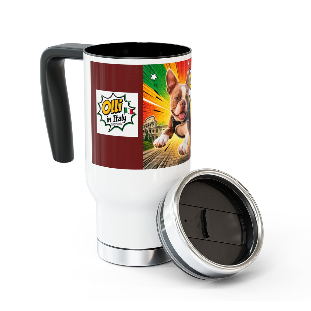 Stainless Steel Travel Mug with Handle, 14oz